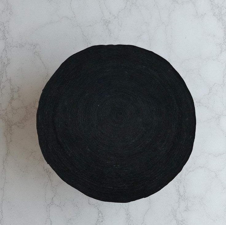 Tapis JUTE ROND Noir Basic D250cm