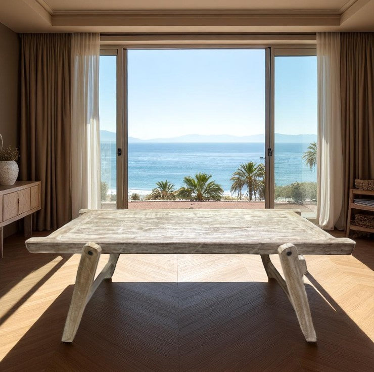 Table Basse PLIANTE Blanchie 120x60xH42cm