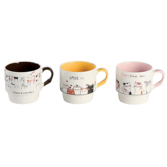 Set de 3 mugs empilables