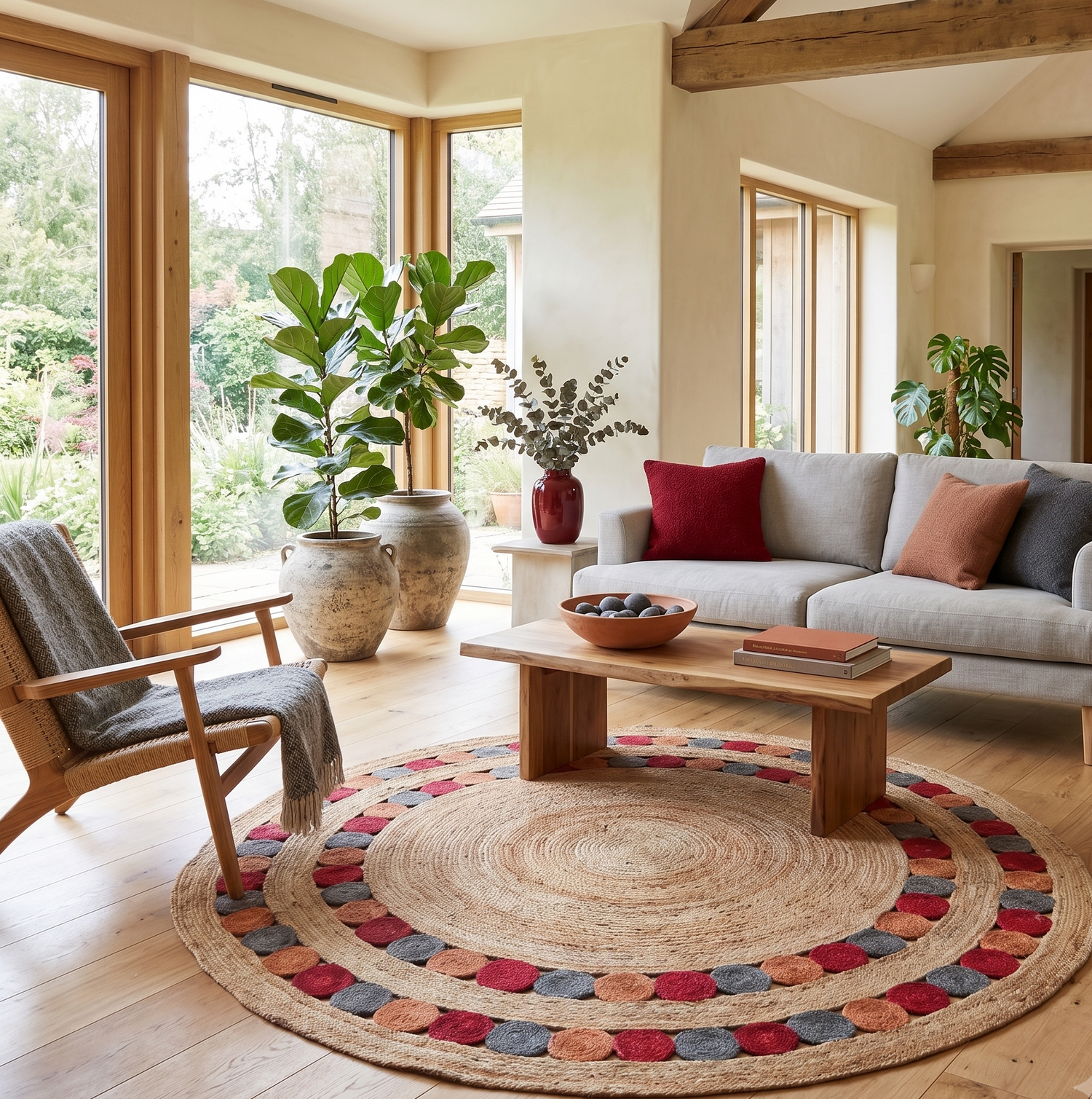 Tapis jute rond Ø250 cm