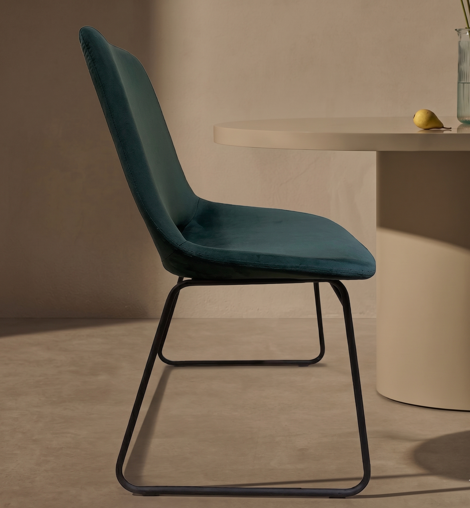 Chaise BUBBLE Velours Sapin 48x52xH87cm