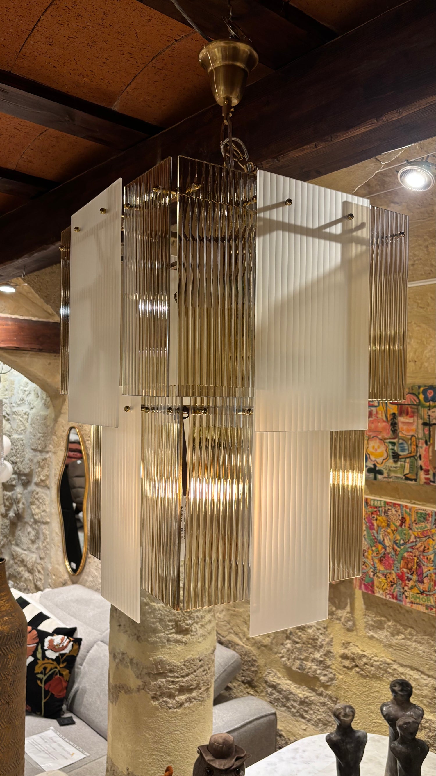 Lustre COPENHAGUE 2 rangs 55×55xH68cm