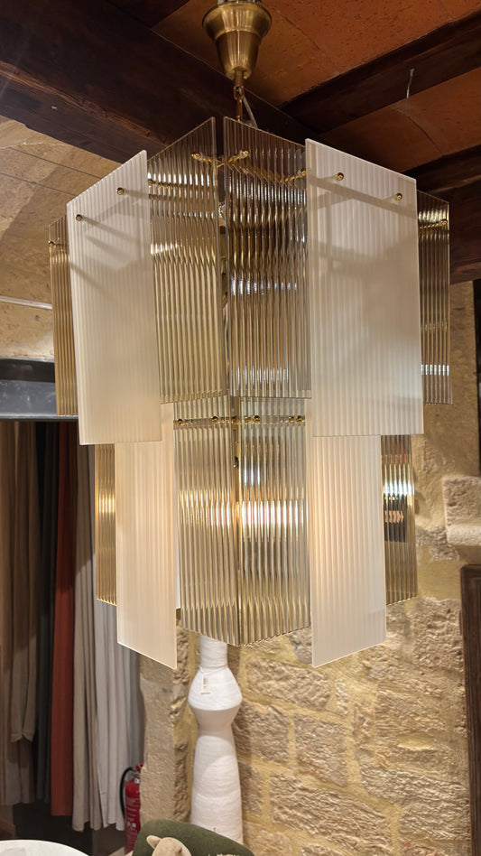 Lustre COPENHAGUE 2 rangs 55×55xH68cm