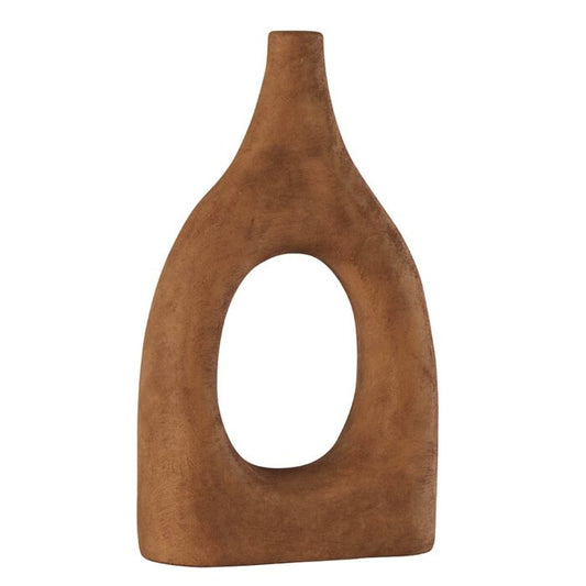 Vase en terre cuite terracotta ajouré 25,5x8xH34 cm