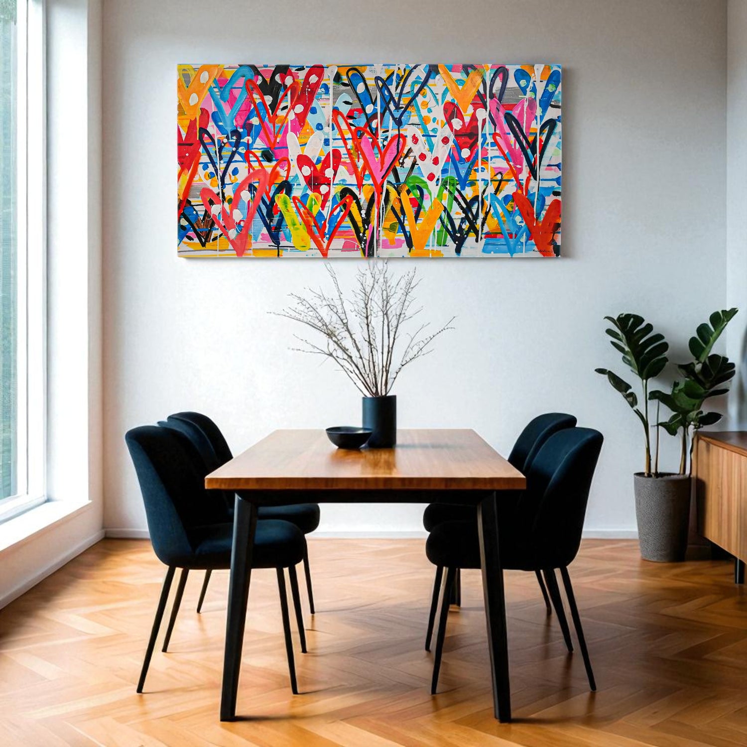 Tableau CŒURS V 180x90cm