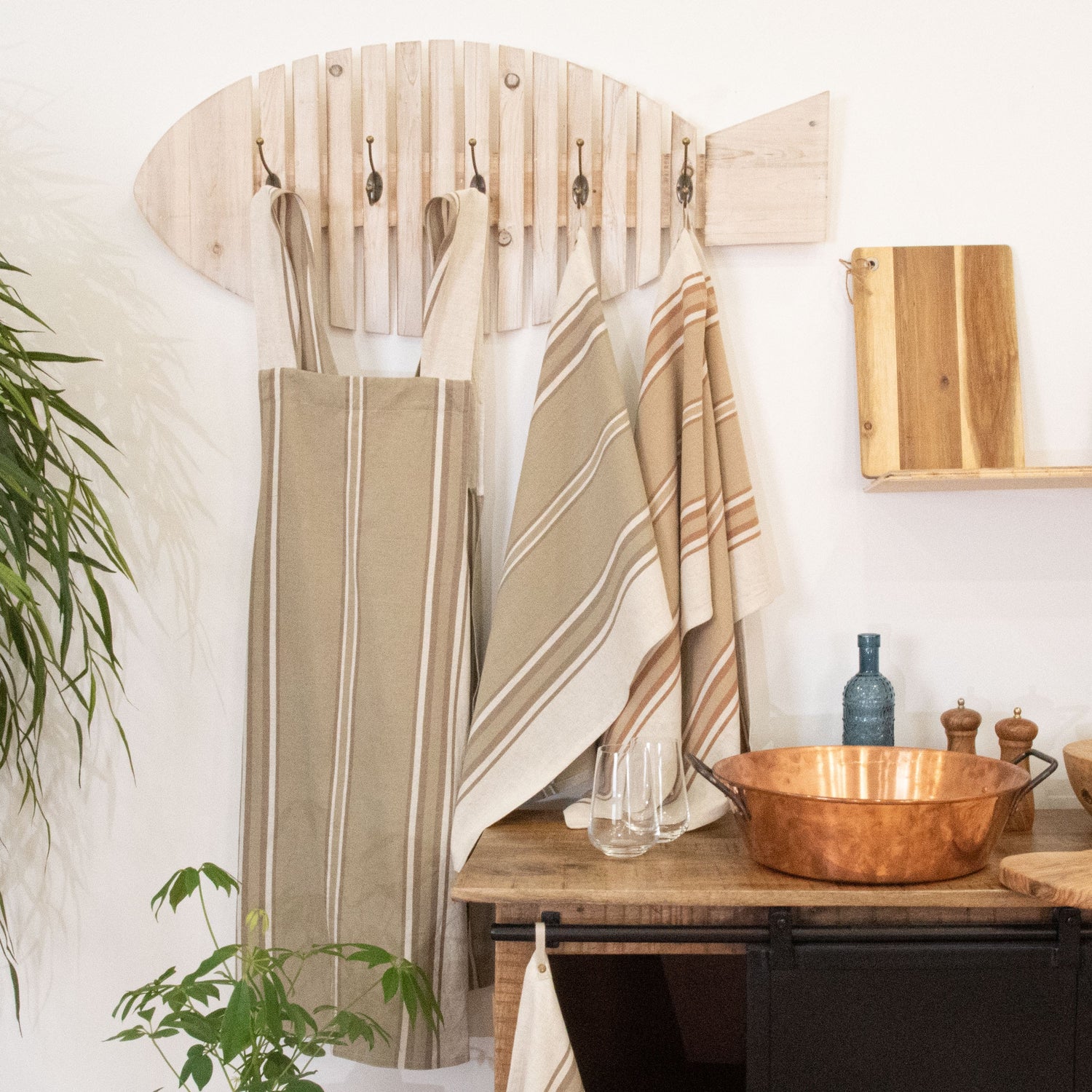 TABLIER JAPONNAIS SALSA GREIGE