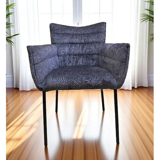 Fauteuil CLOUD bleu gris chenille 60x60xH84cm