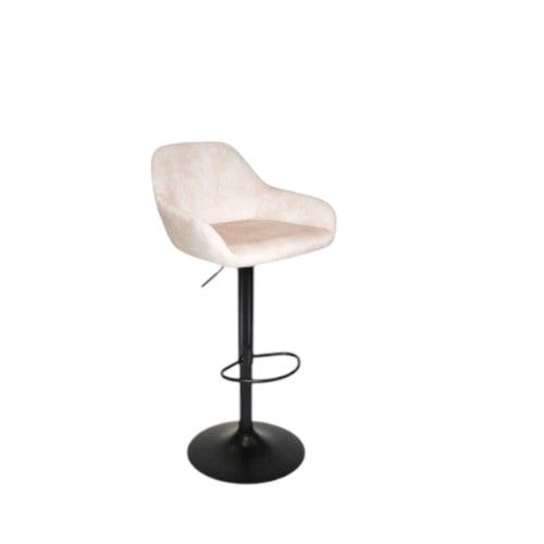 Tabouret de bar SOMAN velours Sable 51x51xH107cm