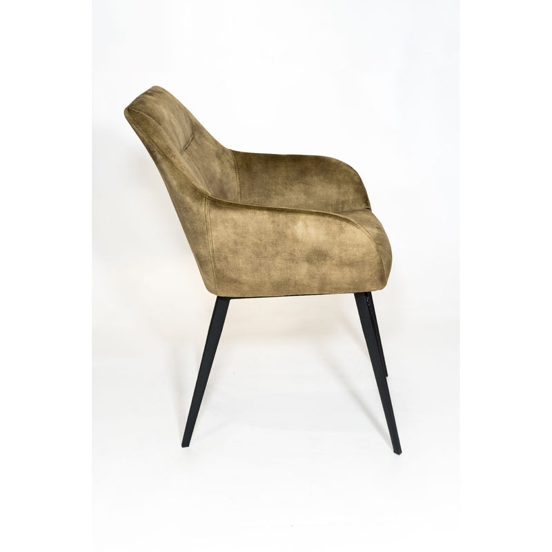 Chaise SOMAN velours Lichen 57x61xH82cm
