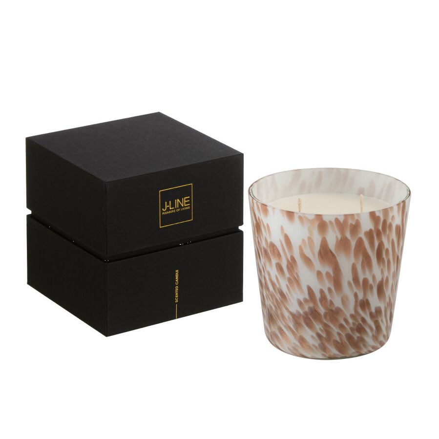 BOUGIE PARFUMEE NOA NEON NIGHT BLANC/OR 11.5x11.5x12cm