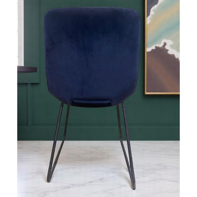 Chaise BUBBLE Velours Noire 48x52xH87cm