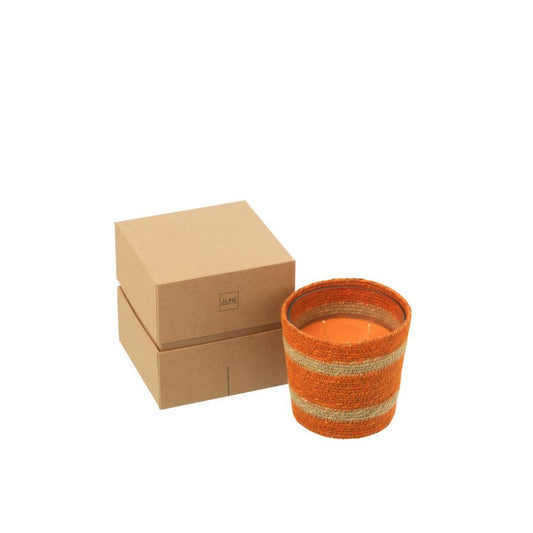 BOUGIE PARFUMEE ORANGE 12x12x11.5cm