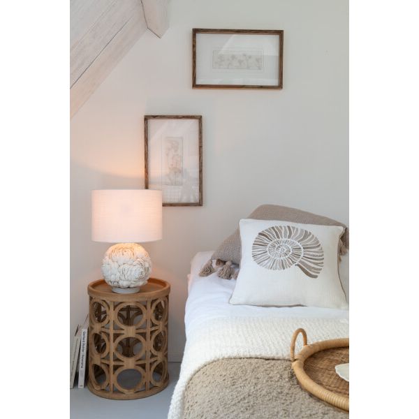 COUSSIN COQUILLAGE CRÈME/BEIGE 45x45x15cm