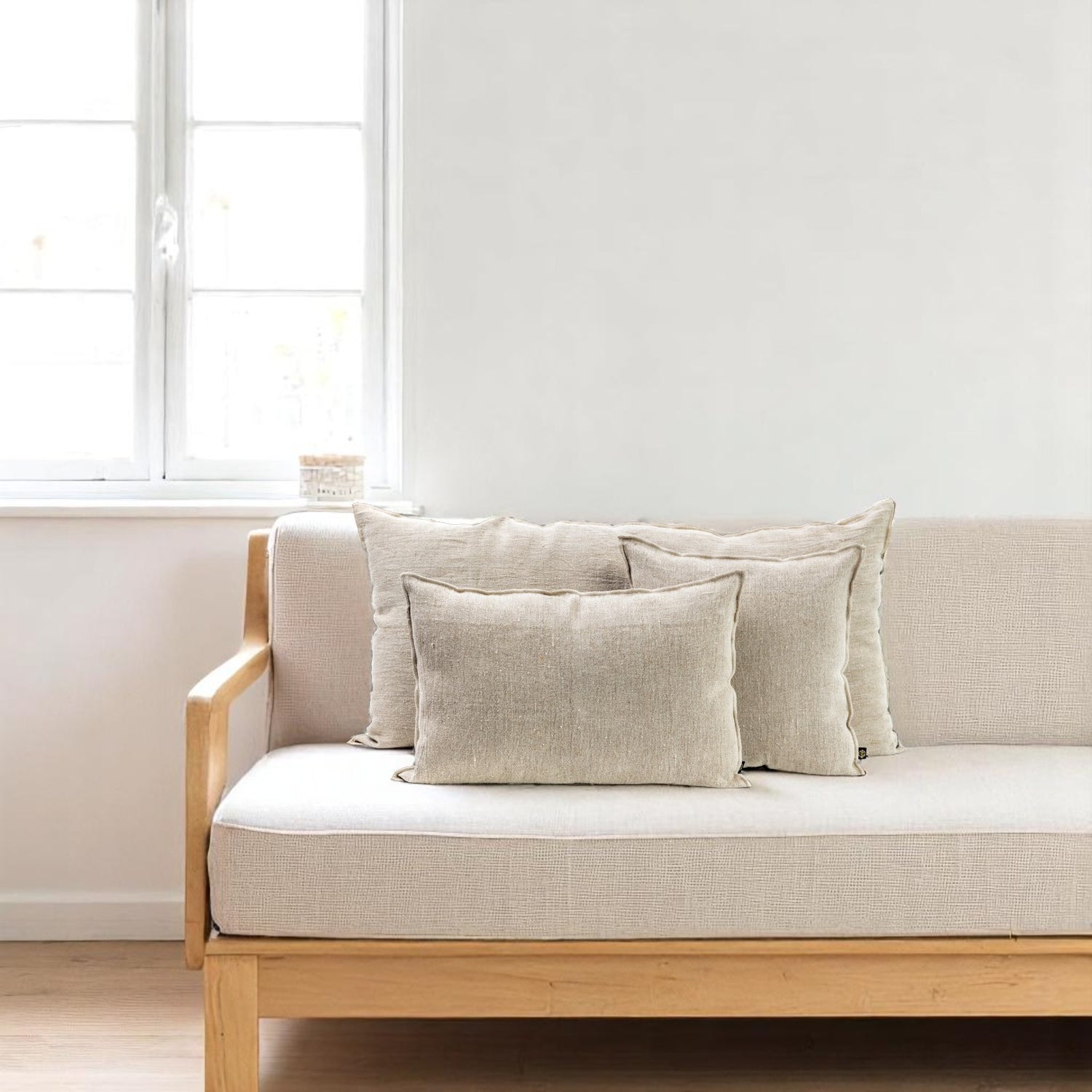 Housse de coussin CHENNAI NATUREL 45X45cm