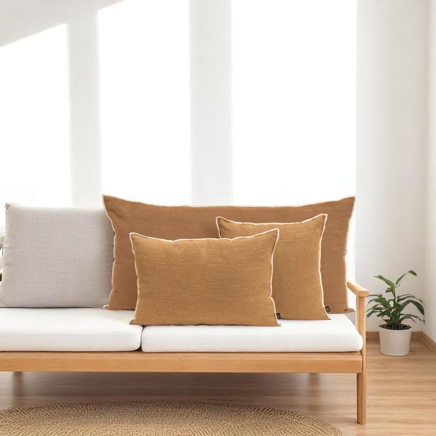 Housse de coussin CHENNAI TABAC 40X60cm