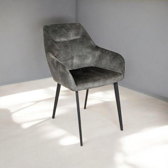 Chaise SOMAN velours Bronze 57x61xH82cm