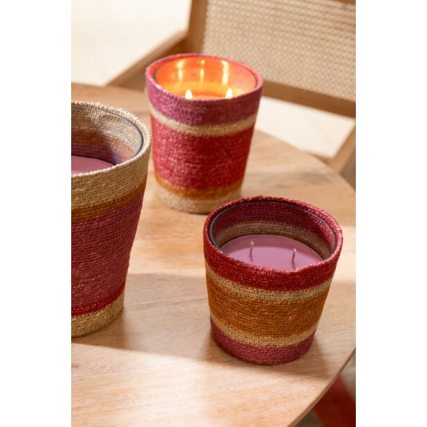 BOUGIE PARFUMEE BORDEAUX 12x12x11.5cm