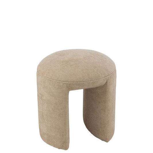 TABOURET ROND BEIGE 42x42x44cm