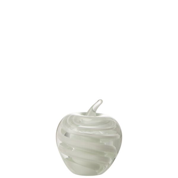 Presse Papier POMME Verre Blanc S Ø8xH9 cm