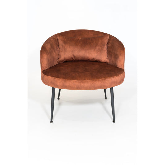 Fauteuil GUSTAVE velours Fox 72x73xH66cm