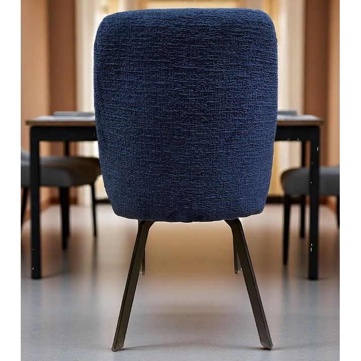 Chaise MARIZAN Tissu Chenille Nuit 50x50xH86cm