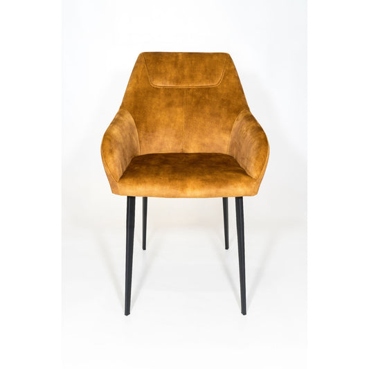 Chaise SOMAN velours Moutarde 57x61xH82cm