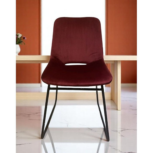 Chaise BUBBLE Velours Burgandy 48x52xH87cm