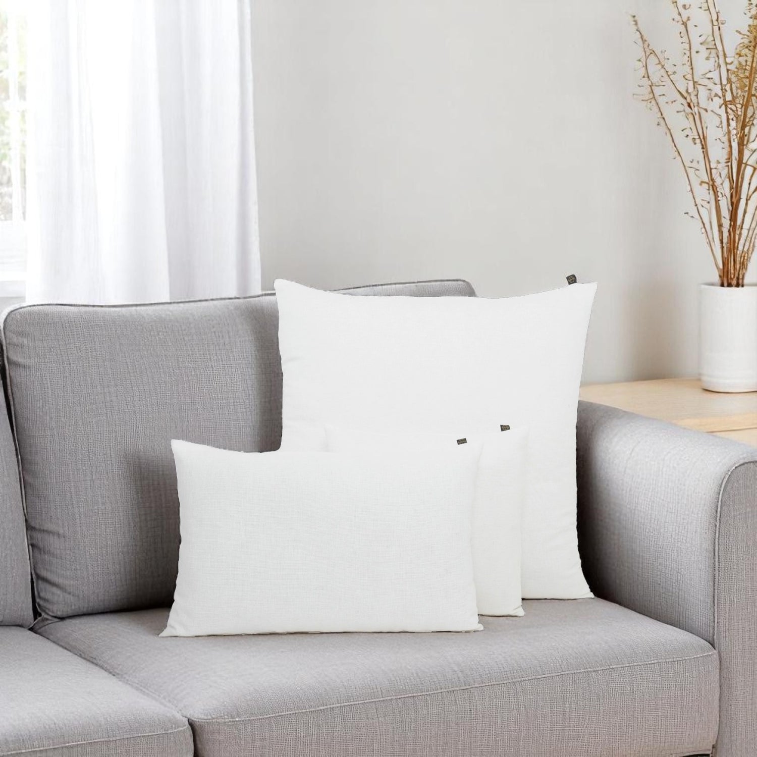 Housse de coussin FIGARI BLANC 45X45cm