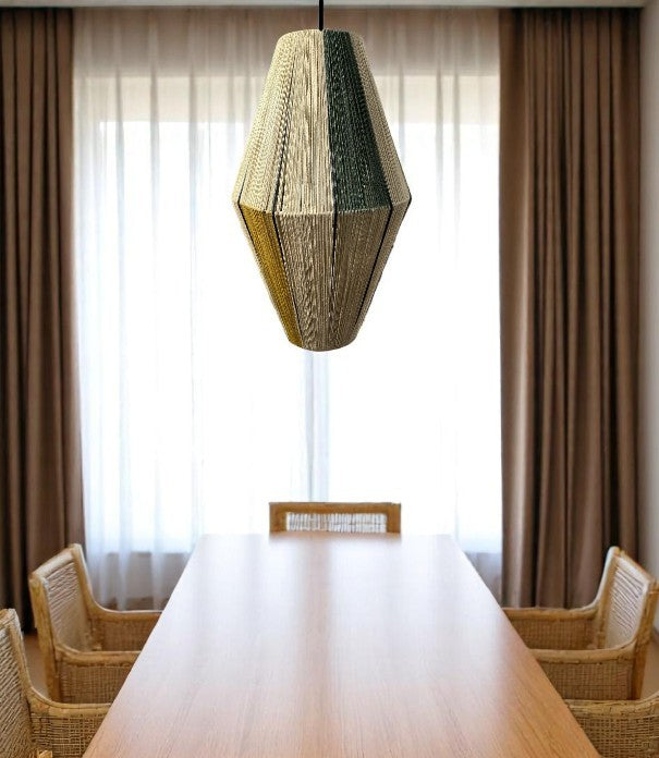 Suspension LOZAN Corde Bleue Ø33xH51cm