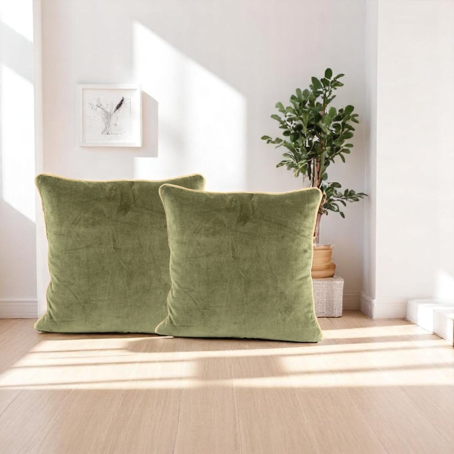 Coussin NEW DELHI Kaki 80x80 cm