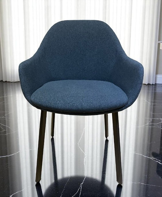 Fauteuil Repas PADE Tissu Pétrole 60x58xH81cm