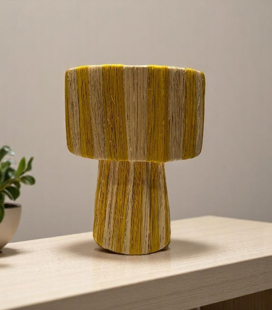 Lampe RAFINO Naturelle/Jaune D21xH27cm
