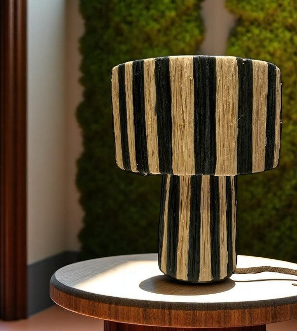 Lampe RAFINO Naturelle/Noire D24xH30cm