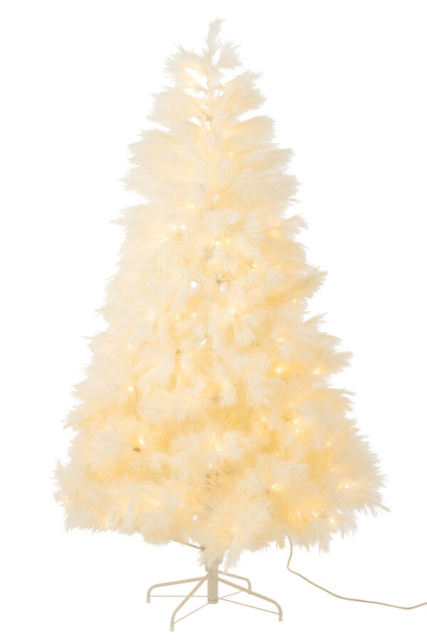 SAPIN NOEL 400 LED PAMPA MET ECRU Ø132xH210 cm