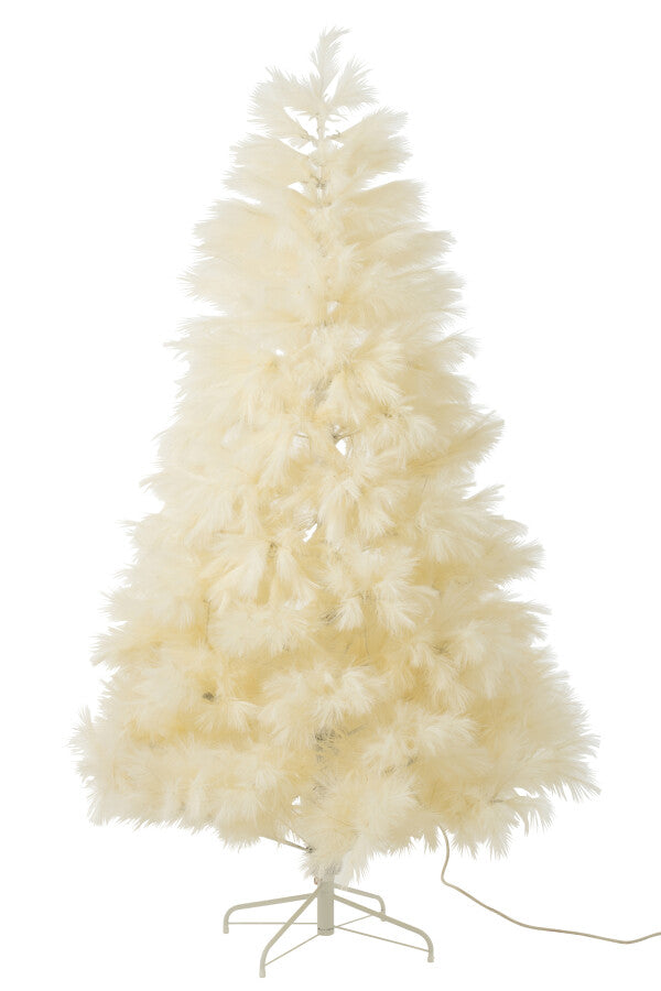 SAPIN NOEL 400 LED PAMPA MET ECRU Ø132xH210 cm