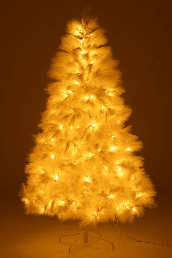 SAPIN NOEL 400 LED PAMPA MET ECRU Ø132xH210 cm