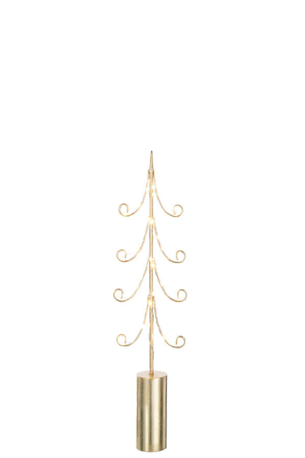 ARBRE LED FER DORÉ M 17x6xH59.5 cm