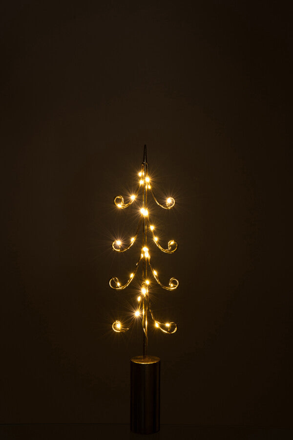 ARBRE LED FER DORÉ M 17x6xH59.5 cm