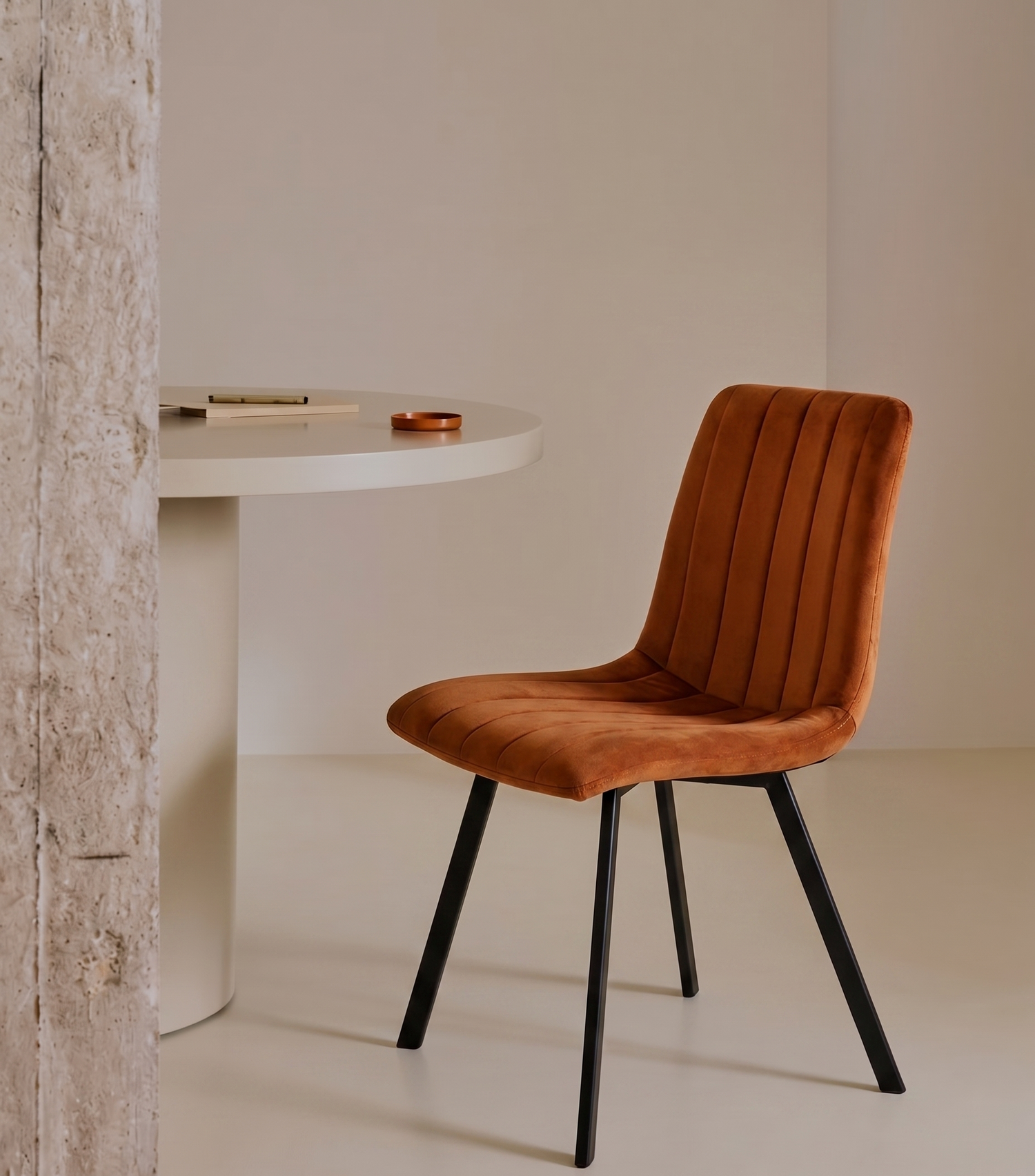 Chaise THER Velours Fox 45x50xH87cm