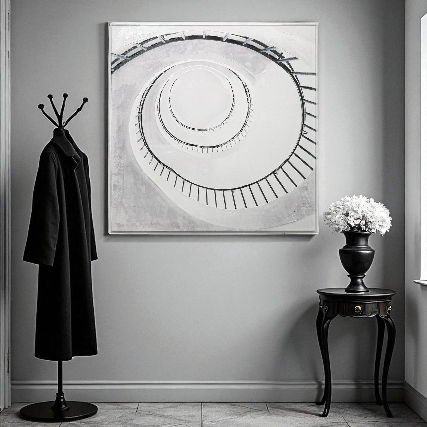 Tableau SPIRALE sur toile 85x85cm