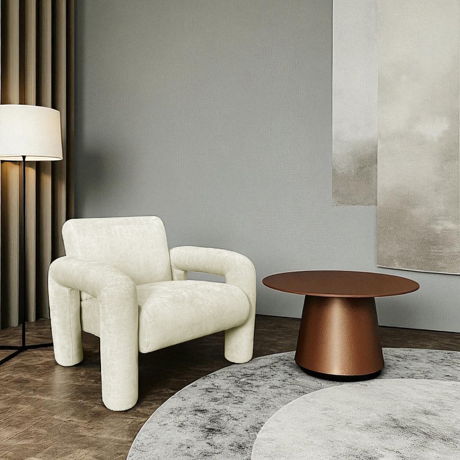 Fauteuil ARCOTO Beige 88x78h75cm