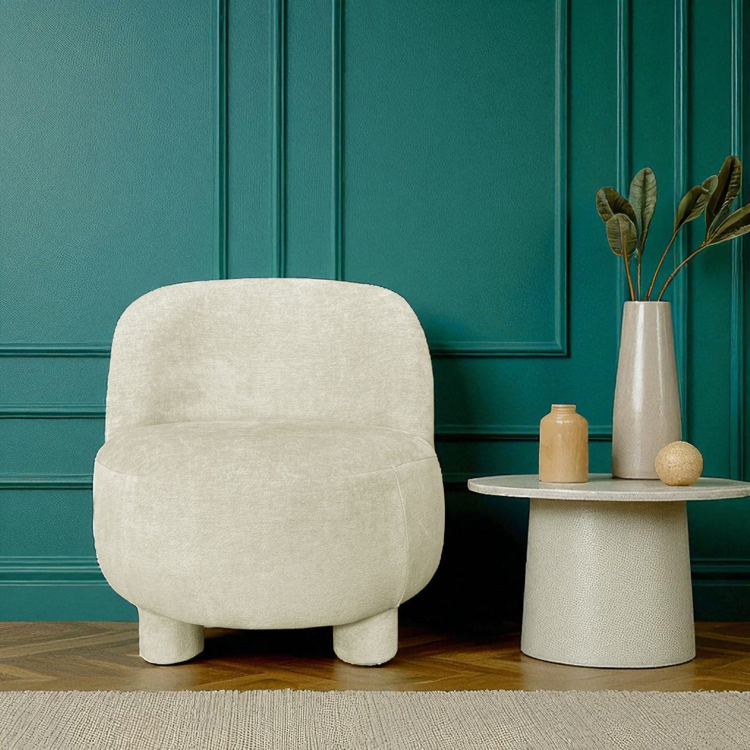 Fauteuil BORLANO Beige 74x77h73cm