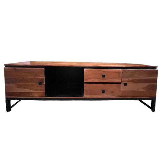 Meuble TV METANGO 2 portes 2 tiroirs 160x40xH52cm