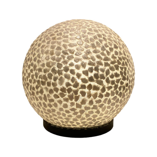 Lampe BOULE Nacre Blanche D40cm
