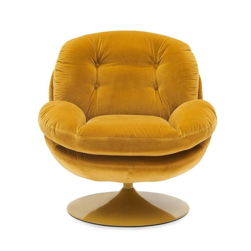 Fauteuil MEMENTO Uni Moutarde ATHEZZA 81x84xH84cm