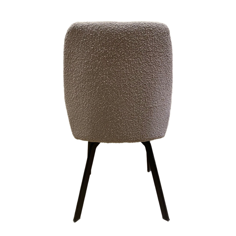 Chaise MARIZAN Tissu Bouclette Gris 50x50xH86cm