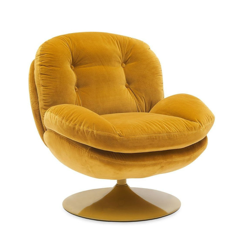 Fauteuil MEMENTO Uni Moutarde ATHEZZA 81x84xH84cm