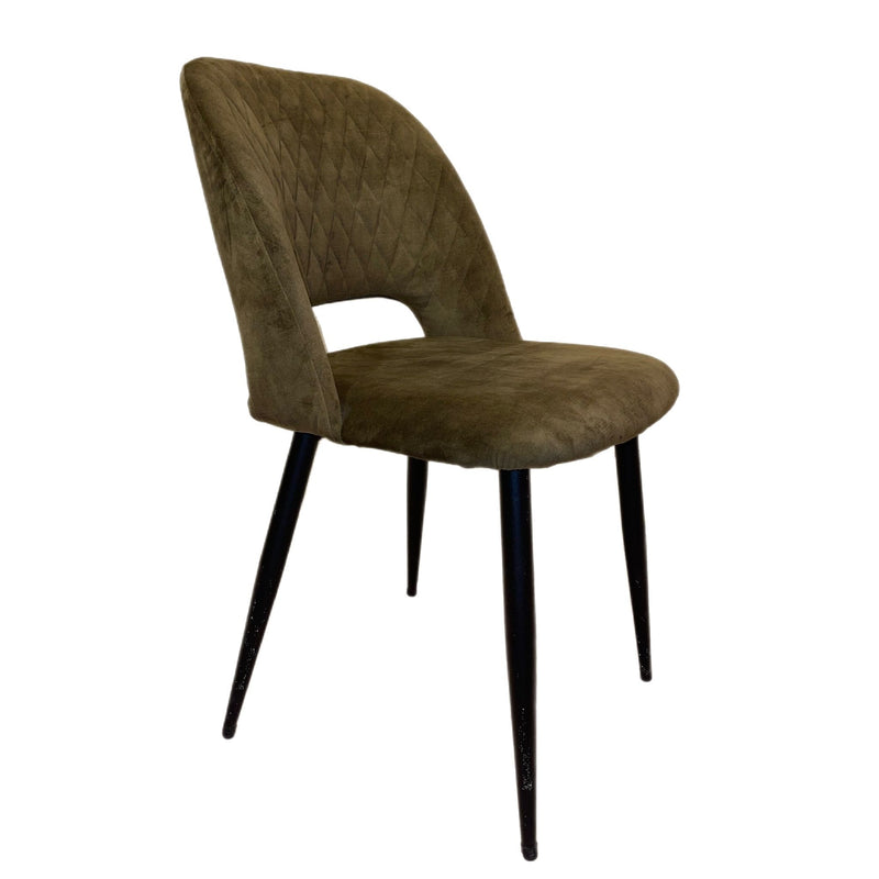 Chaise ROMA Velours Mousse 48x50xH82cm
