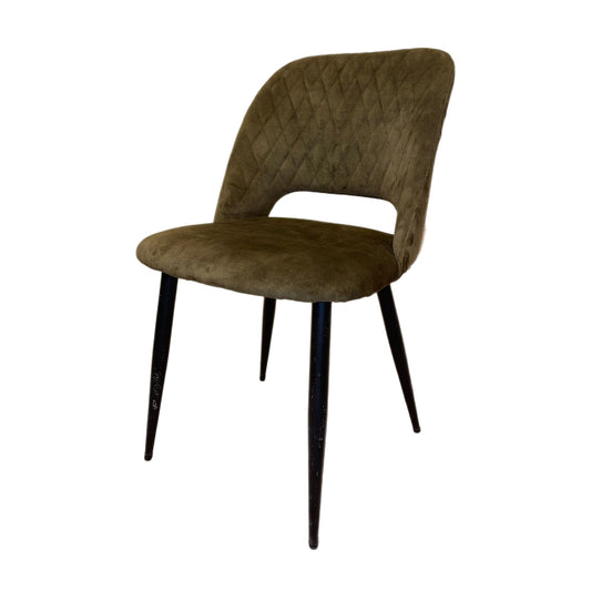 Chaise ROMA Velours Mousse 48x50xH82cm