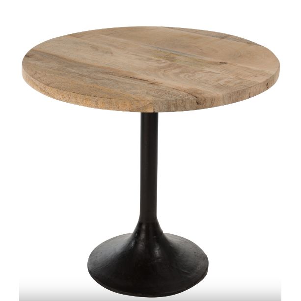 Table BAR ROND Bois/Métal 65x65xH60 cm